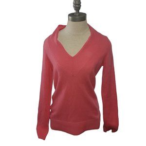 CT778 Lilly Pulitzer Salmon Cashmere Long Sleeve Sweater L